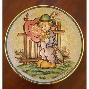 Veneto Flair 1977 Valentine Plate Hobo Child Clown V Tiziano 1339/3000  7.5"